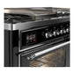 Ilve UM60FSNR3BKCLP Ilve Um60Fsnr3Bkclp Majestic Iii 60 Inch Dual Fuel Range With 7 Burners, Griddle And French Top, Dual Function Burner With Up To 25,000 Btu (Liquid Propane, Triple Glass Door, Glossy Black, Chrome)