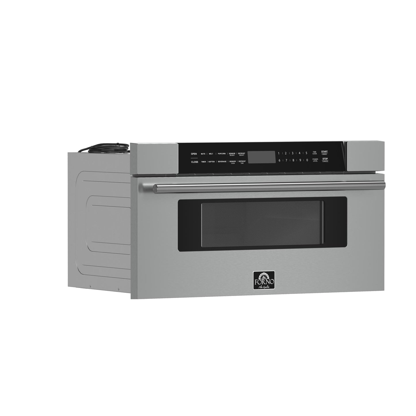 Forno FMWDR300030 Forno Capoliveri 30-Inch Microwave Drawer, Stainless Steel, 1.2 Cu.Ft, 1500 Watts, Built-In, Touch Control Lcd Display, Auto-Touch Open/Close, 11 Power Levels, Sensor Cooking