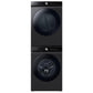 Samsung F1657834084068 Bespoke Ultra Capacity Front Load Washer And Electric Dryer In Brushed Black