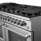 Forno FFSGS612560 Forno Massimo 60-Inch Freestanding Dual Fuel Range, 10 Burners, Double Convection Ovens