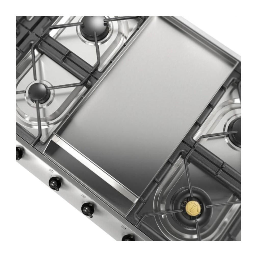 Ilve UHCP1265FNSSBLP Ilve Uhcp1265Fnssblp Nostalgie Ii 48 Inch Gas Cooktop With 8 Burners, Griddle, In Stainless Steel (Liquid Propane, Burnished)