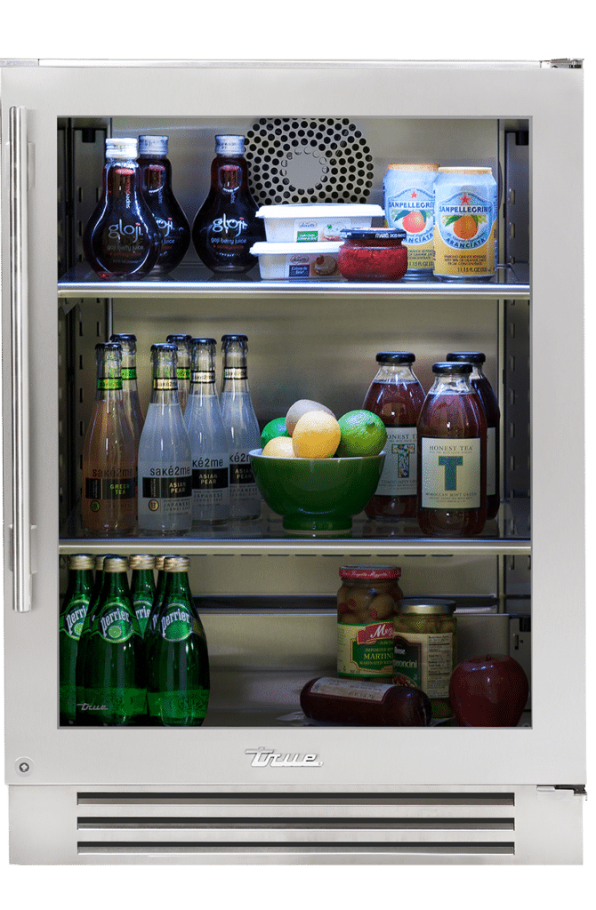 True Caliber TUR24RSGC 24 Inch Undercounter Refrigerator - Door: Stainless Glass - Stainless Steel Finish, Stainless Steel Hardware, Right Hinge