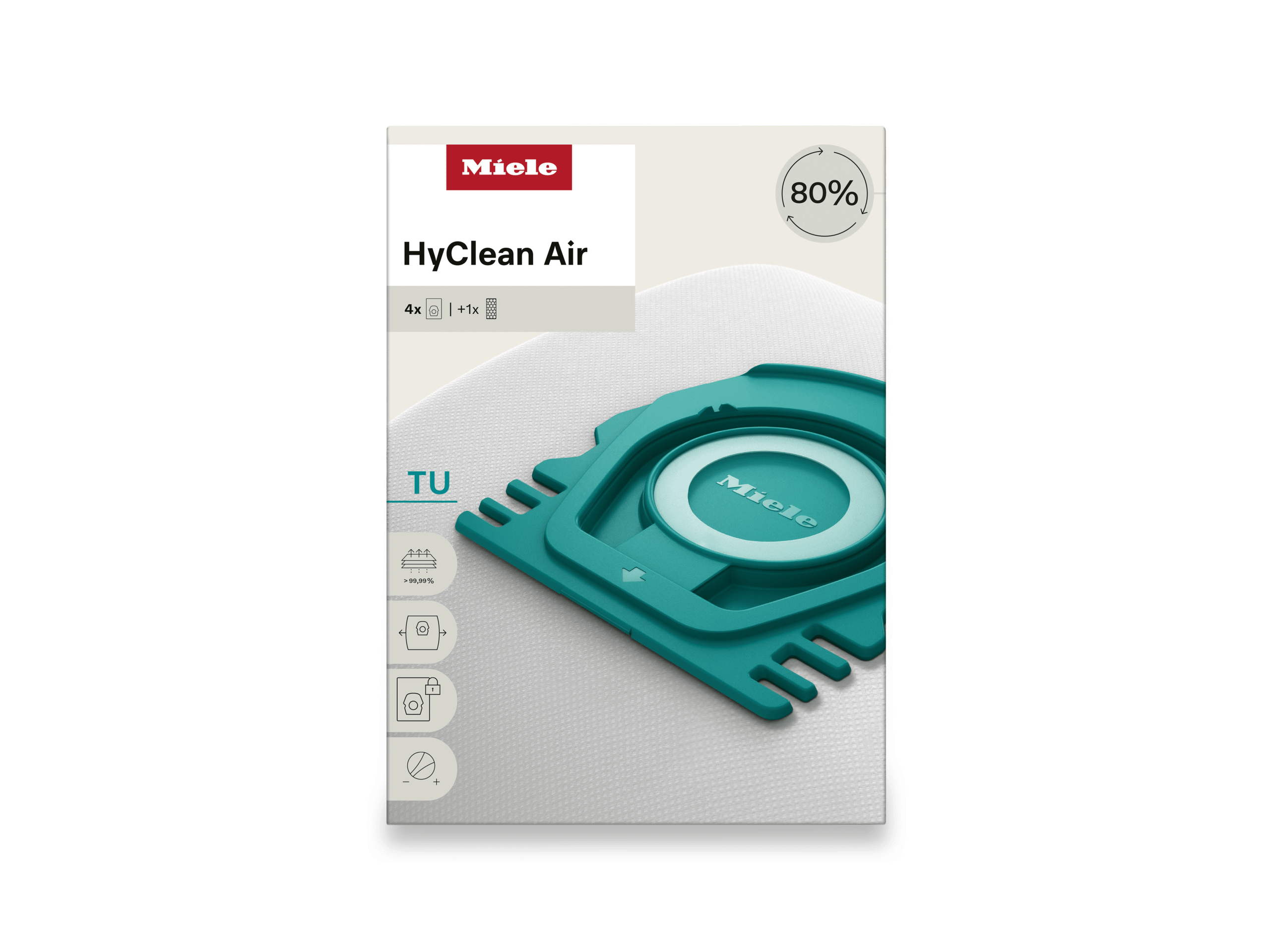 Miele TUHYCLEANAIR 4 Vacuum Bags - For Guard L1 And Guard S1.