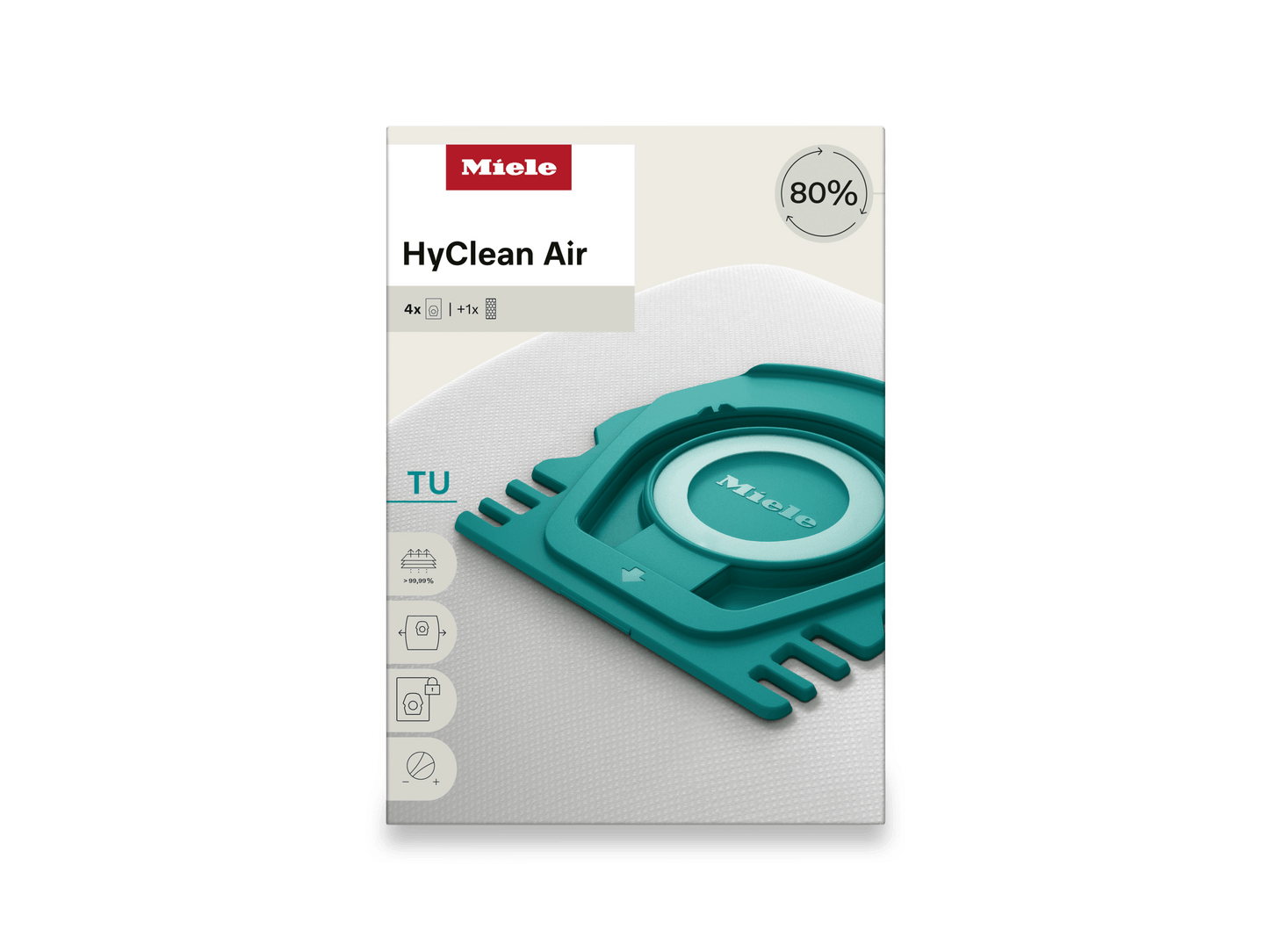 Miele TUHYCLEANAIR 4 Vacuum Bags - For Guard L1 And Guard S1.