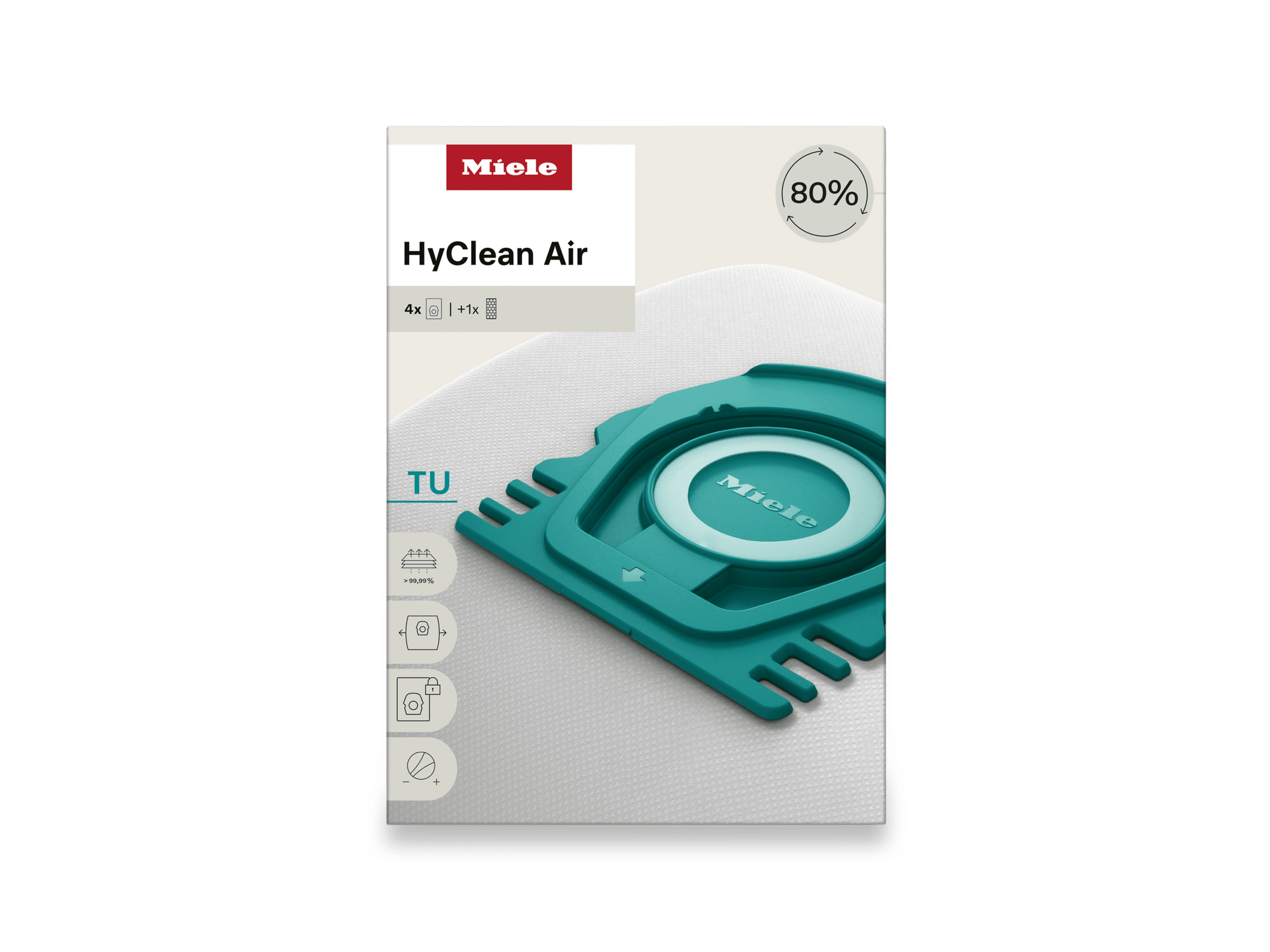 Miele TUHYCLEANAIR 4 Vacuum Bags - For Guard L1 And Guard S1.