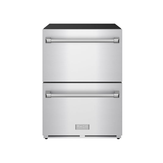 Thor Kitchen RZ24U 24 Inch Undercounter Built-In / Freestanding Drawer Freezer - Stainless Steel Gordon Ramsay Series