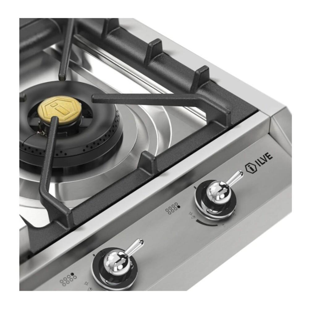 Ilve UHCP1265FNSSC Ilve Uhcp1265Fnssc Nostalgie Ii 48 Inch Gas Cooktop With 8 Burners, Griddle, In Stainless Steel (Natural Gas, Chrome)