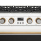 Thor Kitchen ARG36WLPBRZ 36 Inch Liquid Propane Range In White And Bronze- Contemporary Professional
