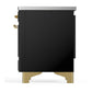 Ilve UMIB36NR3BKG Ilve Umib36Nr3Bkg Majestic Iii 36 Inch Induction Range With 6 Elements, 3.5 Cu. Ft. Total Oven Capacity (Triple Glass Door, Glossy Black, Brass)