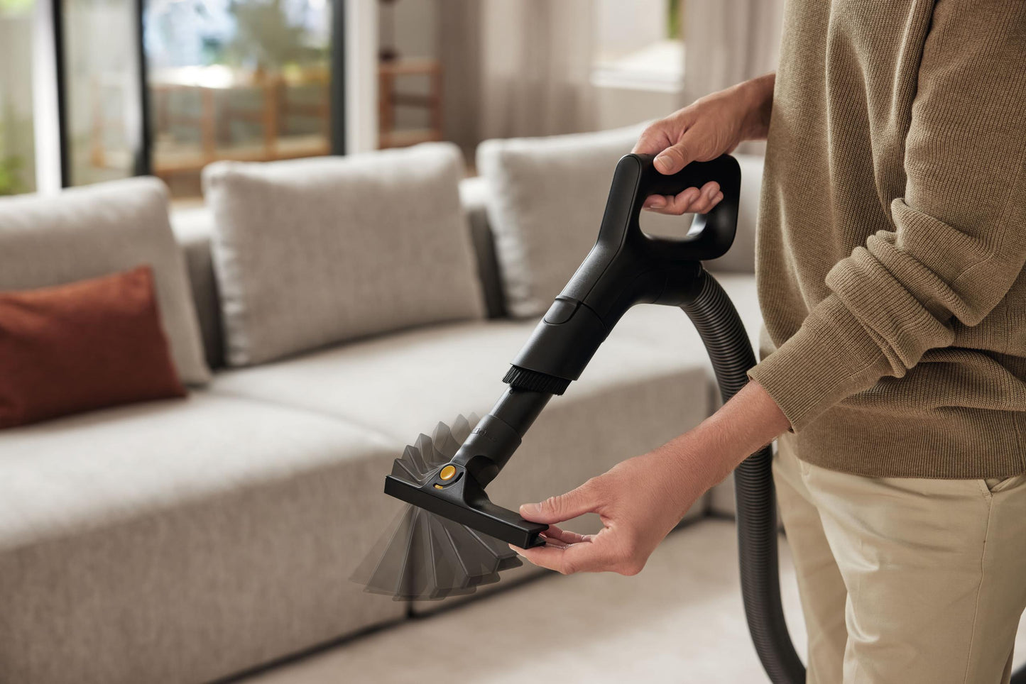 Miele SPFD20 Upholstery And Crevice Nozzle - 2In1 Tool - For Easy Cleaning Of Upholstery And Narrow Gaps Or Crevices.