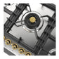 Ilve UHCPT95NSSGLP Ilve Uhcpt95Nssglp Nostalgie Ii 36 Inch Built-In Gas Cooktop With Total Black Brass Burners, In Stainless Steel (5 Sealed Burners, Liquid Propane, Brass)