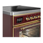 Ilve UMIB30NR3BUG Ilve Umib30Nr3Bug Majestic Iii 30 Inch Induction Range With 4 Elements, 4 Cu. Ft. Oven Capacity (Triple Glass Door, Burgundy, Brass)