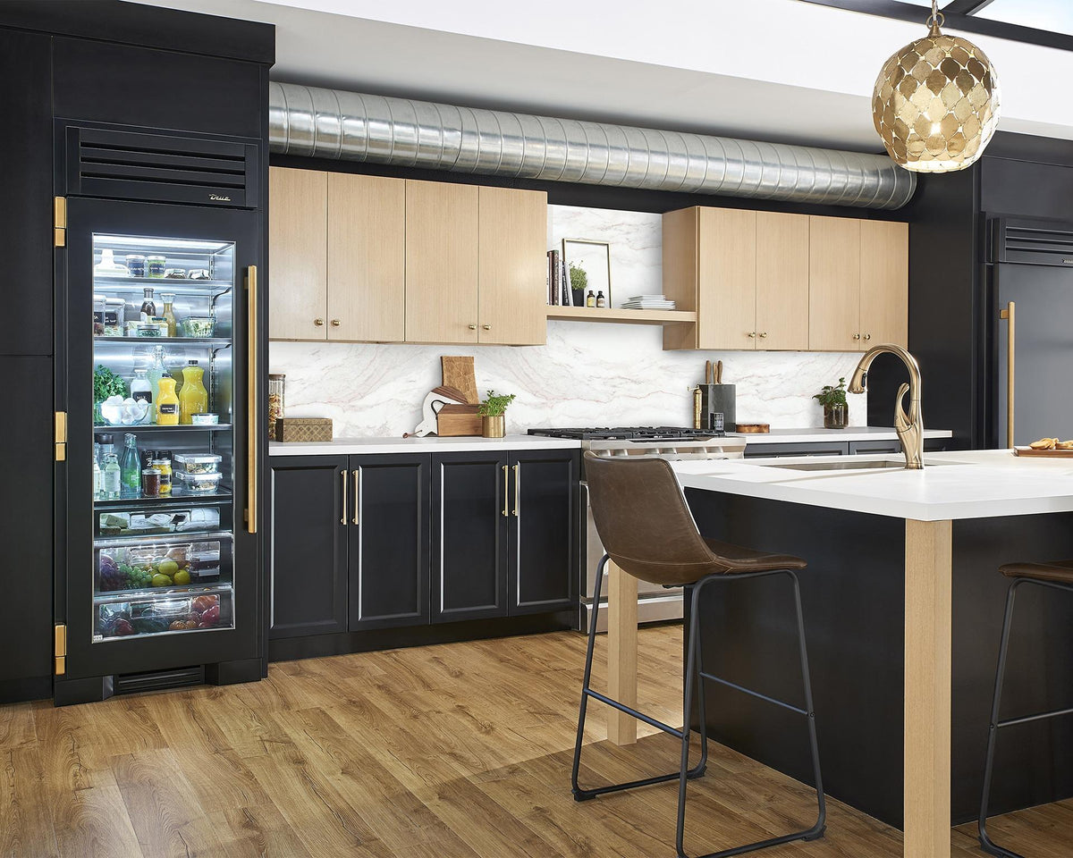True Caliber TR24REFRSSA 24 Inch Refrigerator Column - Door: Solid Stainless - Stainless Steel Finish, Stainless Steel Hardware, Right Hinge