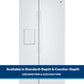 Ge Appliances GZE24NGYWW Ge® Energy Star® 23.6 Cu. Ft. Counter-Depth Side-By-Side Refrigerator With Extra Tall Dispenser And In-Door Icemaker