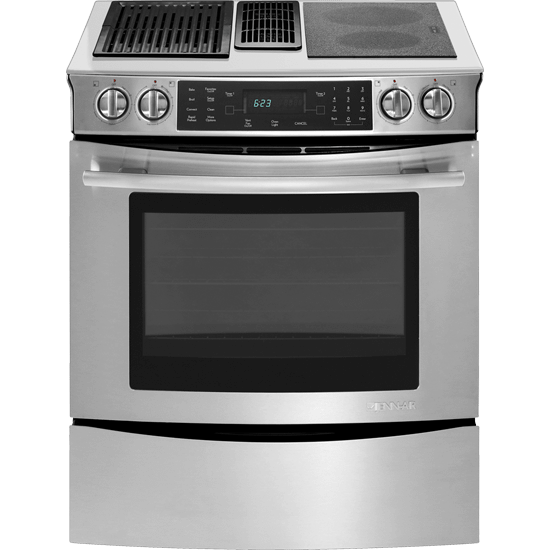 Jennair JES9860CAS Slide-In Modular Electric Downdraft Range With Convection, 30"