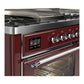 Ilve UM60FSNR3BUC Ilve Um60Fsnr3Buc Majestic Iii 60 Inch Dual Fuel Range With 7 Burners, Griddle And French Top, Dual Function Burner With Up To 25,000 Btu (Natural Gas, Triple Glass Door, Burgundy, Chrome)