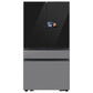 Samsung RF90F29BECR Bespoke 29 Cu. Ft. 4-Door French Door Refrigerator With Ai Home & Ai Vision Inside™ In Charcoal Glass And Stainless Steel