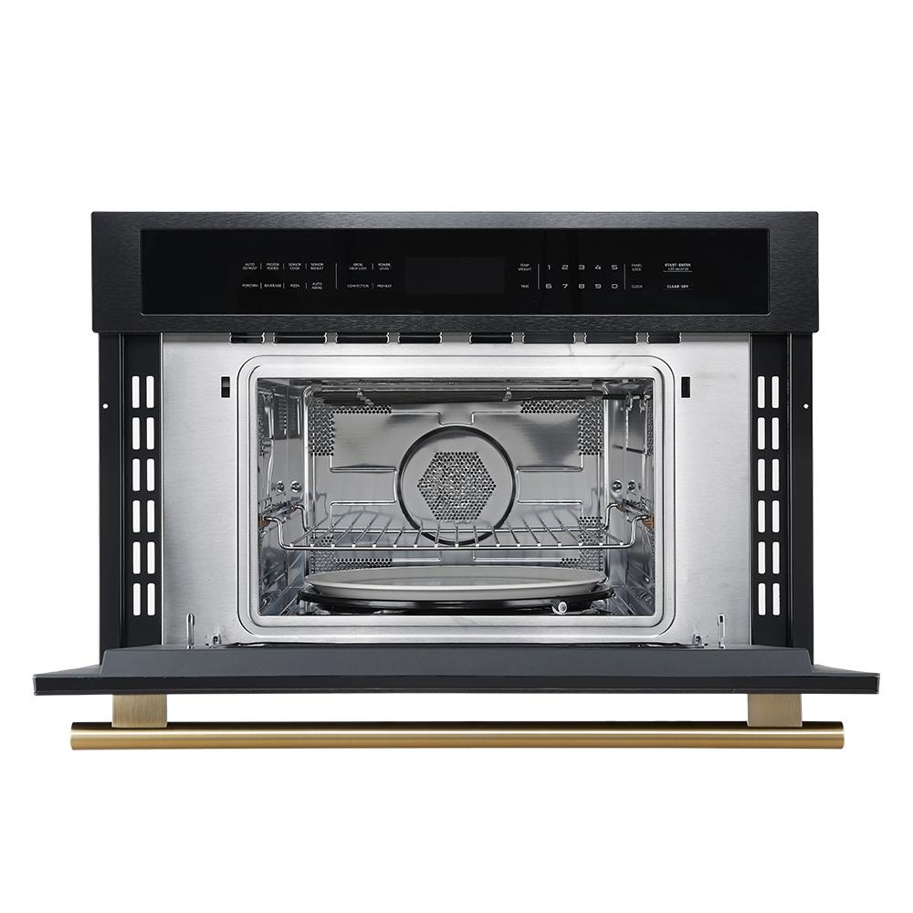 Forno FMWDR309330BLK Forno Oliena Espresso Black 30-Inch Built-In Microwave And Convection Oven Combo, 1.6 Cu.Ft, 1750W Convection, 1000W Microwave, Stainless Steel Interior, Glass Touch Controls, Sensor Cooking