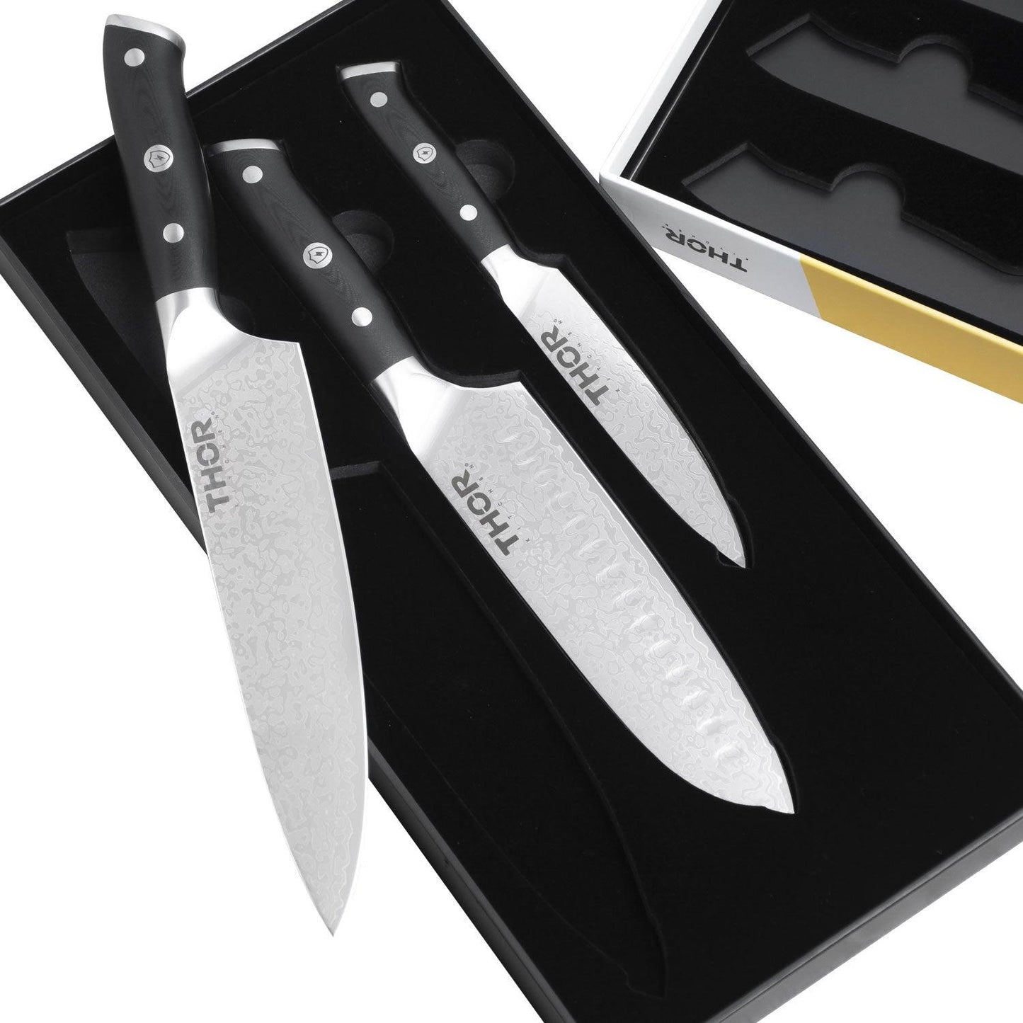 Thor Kitchen DS0301P 3-Piece Damascus Knife Set