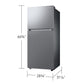 Samsung RT18DG6700SR Bespoke Ai Top Freezer All-Around Cooling Auto Ice Maker 18 Cu.Ft.