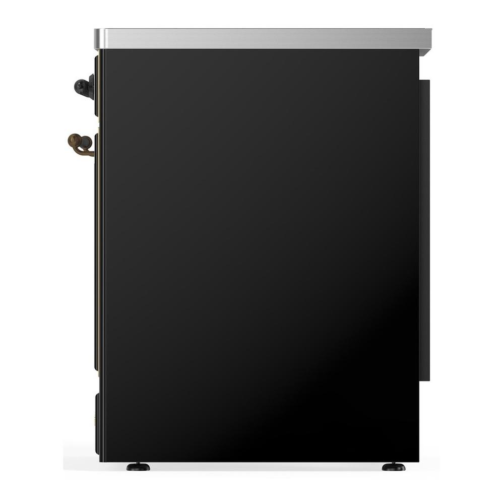 Ilve UMIB30NR3BKB Ilve Umib30Nr3Bkb Majestic Iii 30 Inch Induction Range With 4 Elements, 4 Cu. Ft. Oven Capacity (Triple Glass Door, Glossy Black, Burnished)