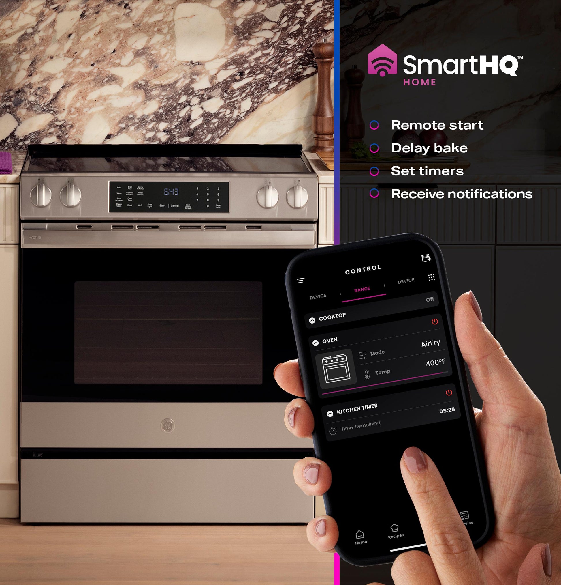 Ge Appliances PHS700AYFS Ge Profile&#8482; Energy Star® 30" Smart Slide-In Induction And Convection Range With No Preheat Air Fry And Easywash&#8482; Oven Tray