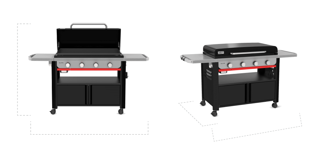 Weber 1502283 Slate® 36" Rust-Resistant Griddle With Closed Cabinet - Black