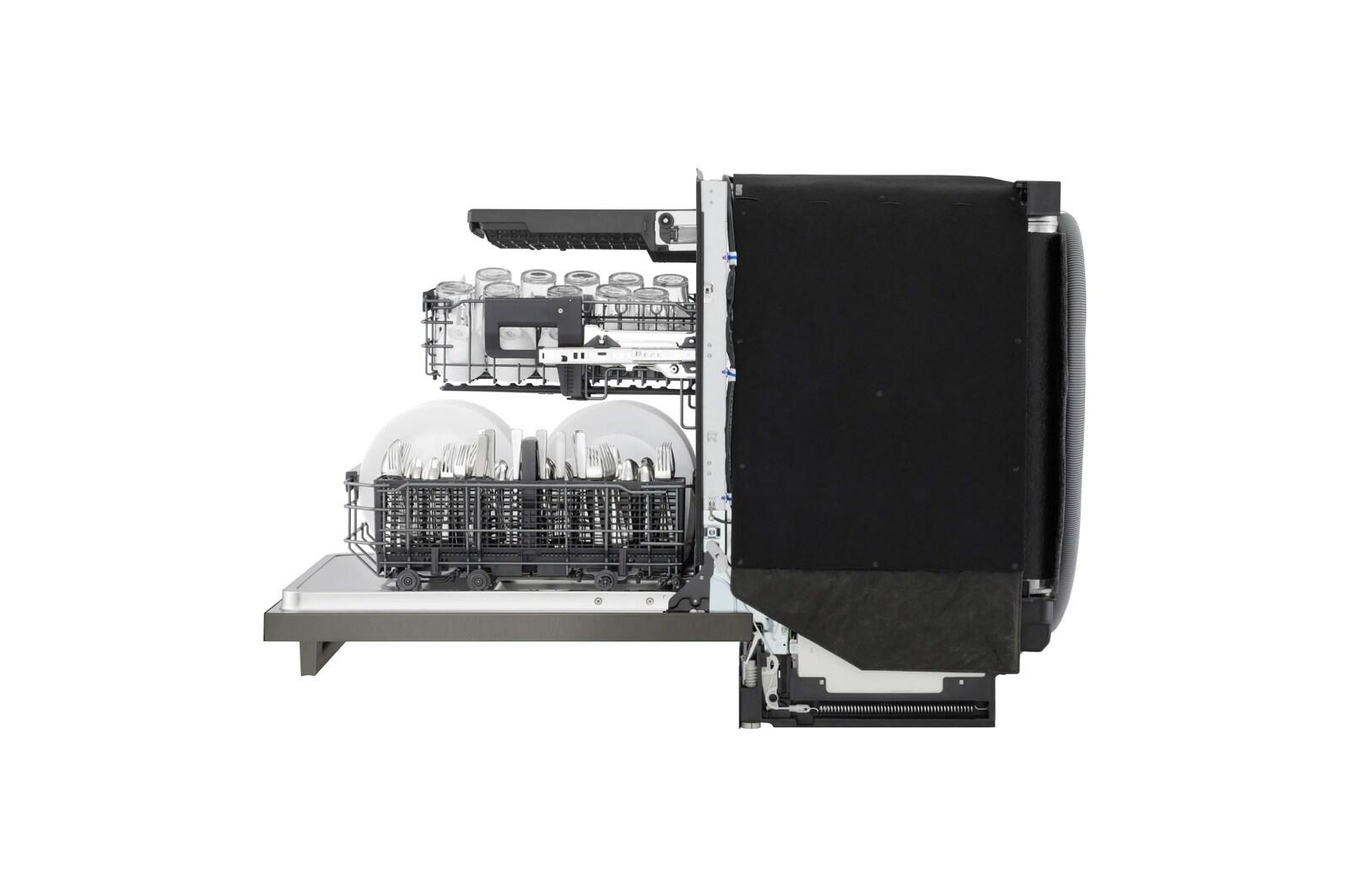 Lg LDNTH753D Smart Flushfit™ Top Control Dishwasher With 1-Hour Wash & Dry, Quadwash® Pro, Truesteam® And Dynamic Heat Dry™ W/Autovent Dry™