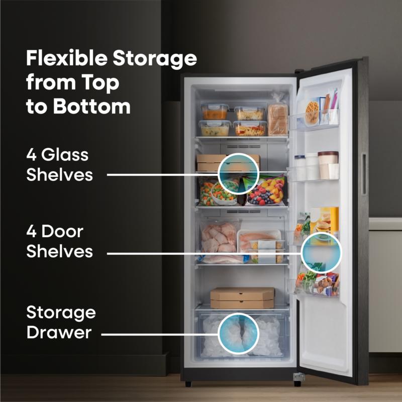 Element Appliance EXUF14CEES Element 14.0 Cu. Ft. Upright Convertible Freezer/Refrigerator - Stainless Steel, Energy Star (Exuf14Cees)