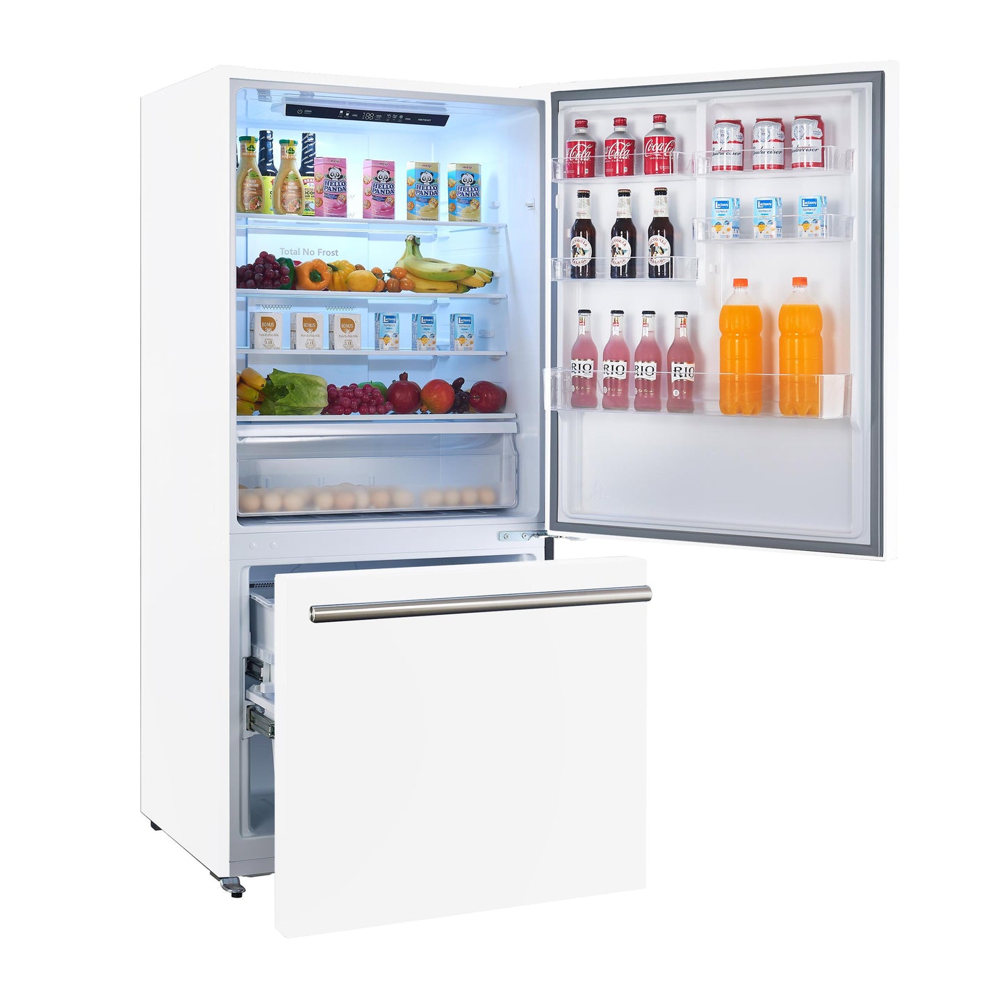 Forno FFFFD178531WHT Forno Milano Espresso 31-Inch Bottom Freezer Refrigerator, White, 17.2 Cu.Ft Capacity, Energy Efficient