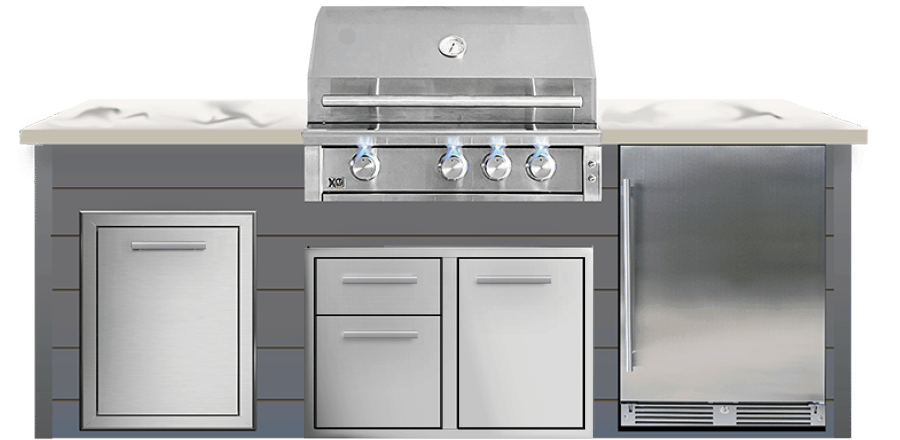 Xo Appliance XOGOK32XLTV1GR 32In Xlt Grill Grey Outdoor Kitchen Island