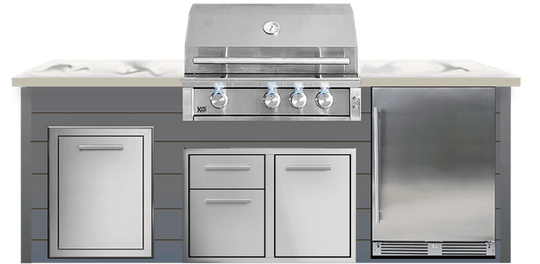 Xo Appliance XOGOK32XLTV1GR 32In Xlt Grill Grey Outdoor Kitchen Island