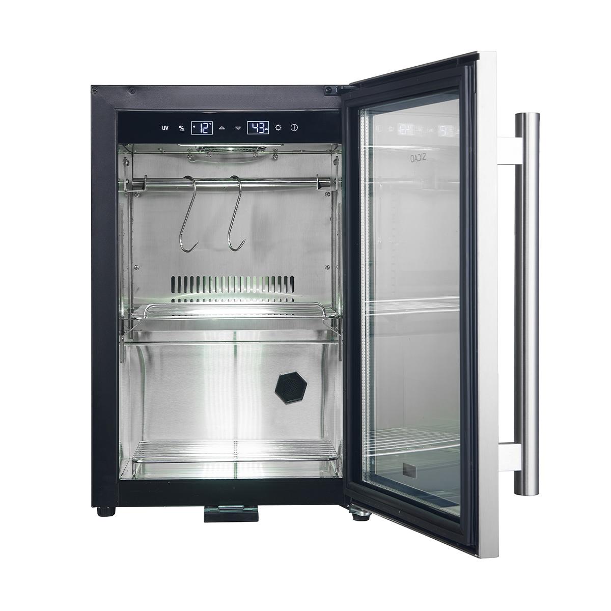 Forno FFSDA686417 Forno Asciutto 17-Inch Dry Aging Cabinet, Stainless Steel 304, 1.84 Cu.Ft, Led Lighting, Adjustable Shelves