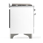 Ilve UM48FNR3WHCLP Ilve Um48Fnr3Whclp Majestic Iii 48 Inch Dual Fuel Range With 8 Burners And Griddle, Dual Function Burner Up To 25,000 Btu (Liquid Propane, Triple Glass Door, White, Chrome)