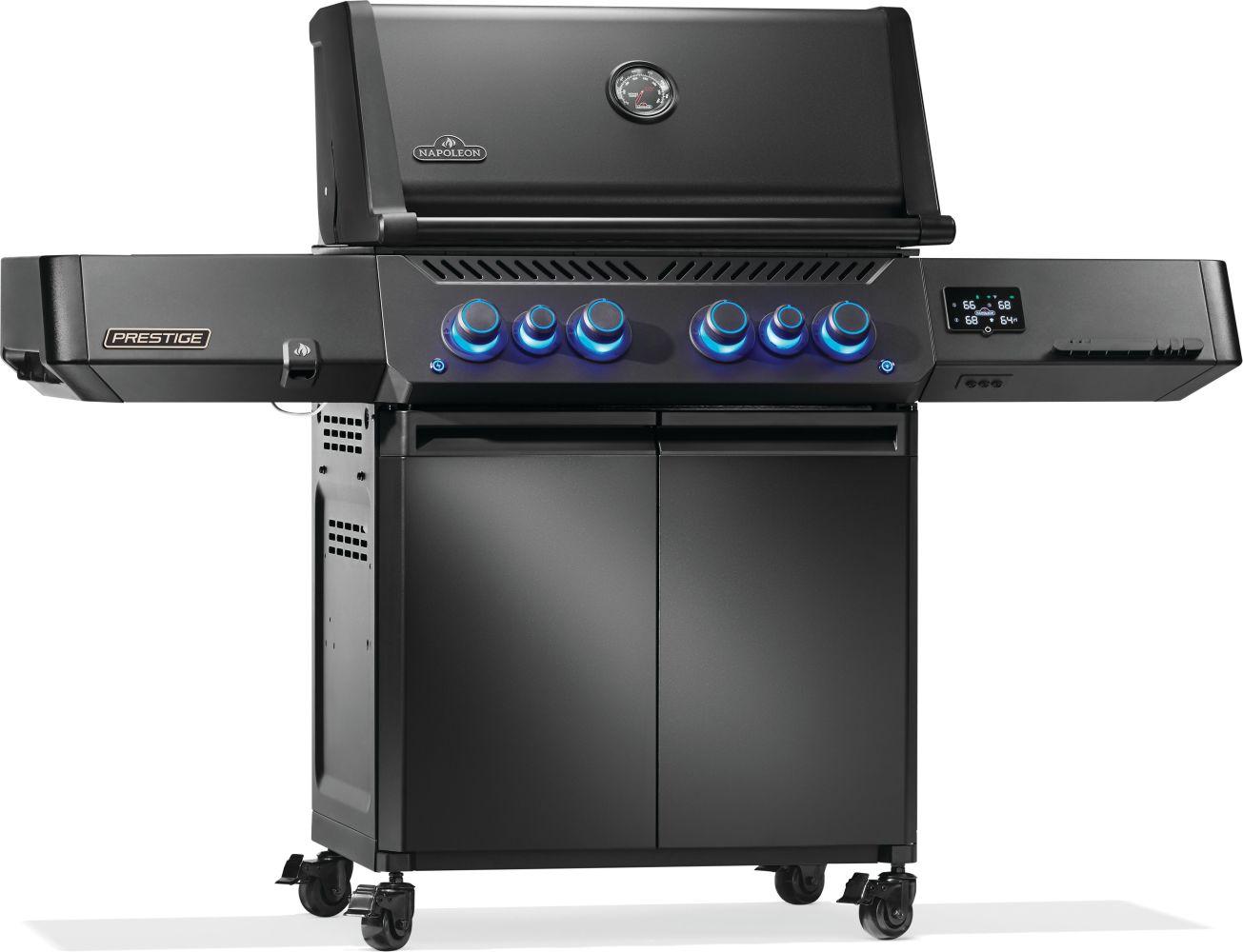 Napoleon Bbq P500VXRSIBNKPHM Phantom Prestige 500 Connected Rsib With Infrared Side And Rear Burner , Natural Gas, Matte/Matt Black