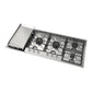 Ilve UHCPMT125FSSLP Ilve Uhcpmt125Fsslp Panoramagic 48 Inch Built-In Gas Cooktop With Total Black Brass Burners, In Stainless Steel (6 Sealed Burners + Left Griddle, Liquid Propane)