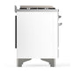 Ilve UMD40FNR3WHCLP Ilve Umd40Fnr3Whclp Majestic Iii 40 Inch Dual Fuel Range With 6 Burners And Griddle, Dual Function Burner Up To 25,000 Btu (Liquid Propane, Triple Glass Door, White, Chrome)