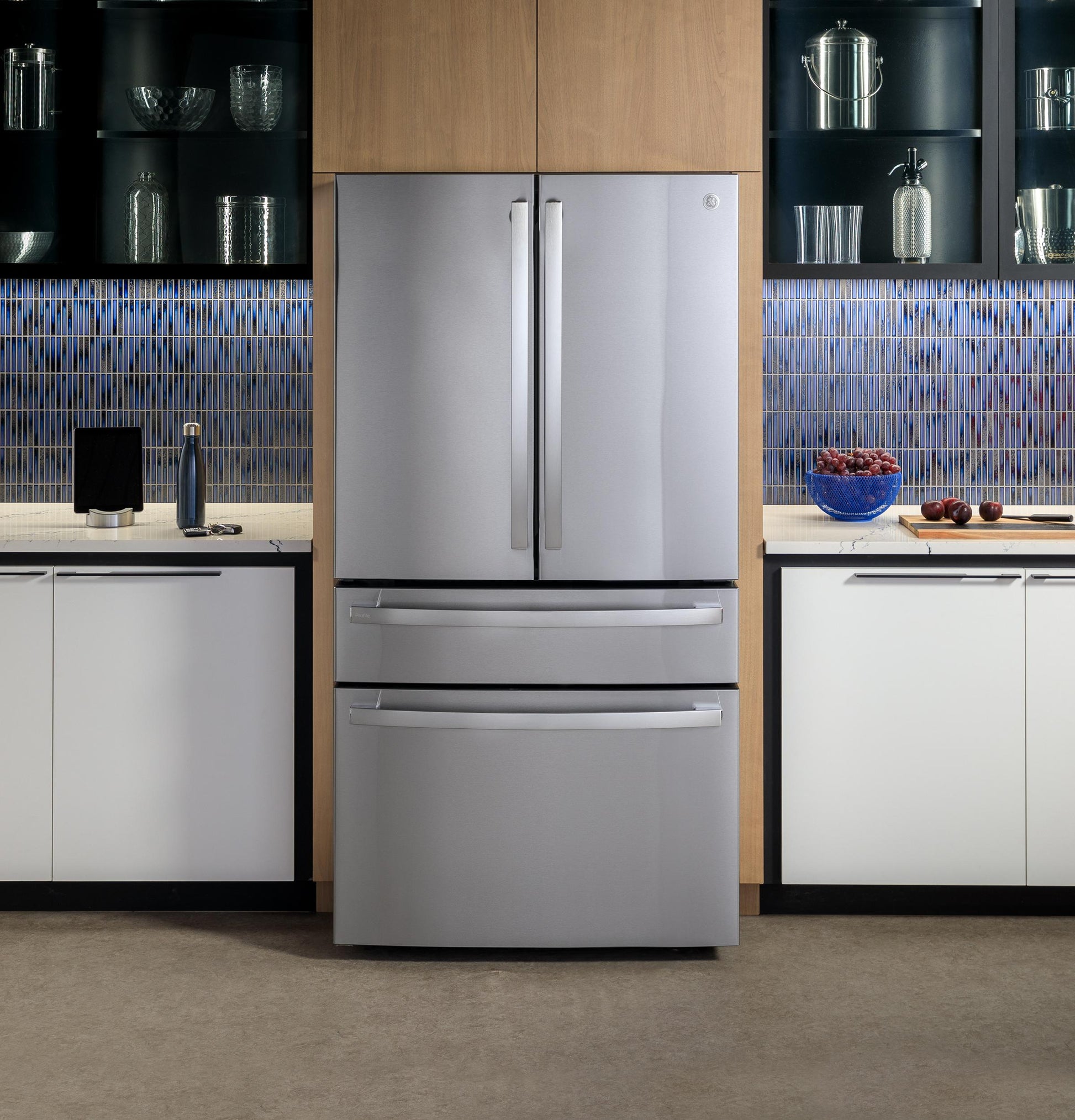 Ge Appliances PGD29BYTFS Ge Profile™ Series Energy Star® 29 Cu. Ft. Smart Fingerprint Resistant 4-Door French-Door Refrigerator With Door In Door