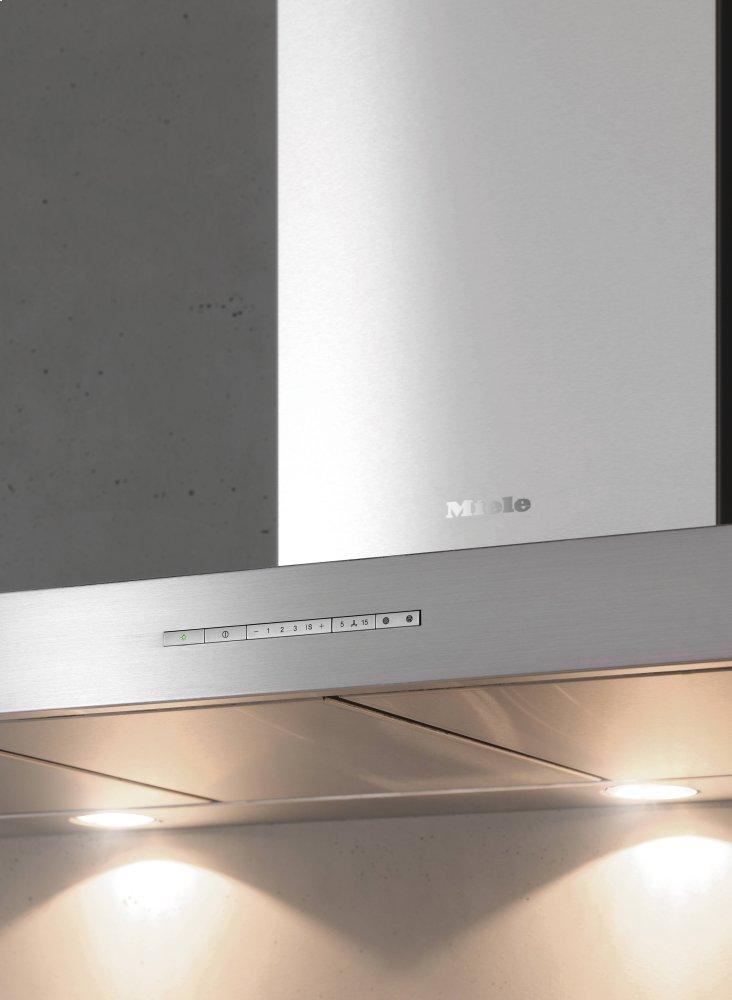 Miele DA6596DSS Da 6596 D Puristic Canto Stainless Steel - Island DéCor Hood With Energy-Efficient Led Lighting And Backlit Controls For Easy Use.