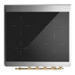 Ilve UMIB30QNR3EGG Ilve Umib30Qnr3Egg Majestic Iii 30 Inch Induction Range With 4 Elements, 4 Cu. Ft. Oven Capacity (Solid Door, Emerald Green, Brass)