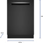 Bosch SHP65DM6N 500 Series, Built-Under Dishwasher, 24'', Black