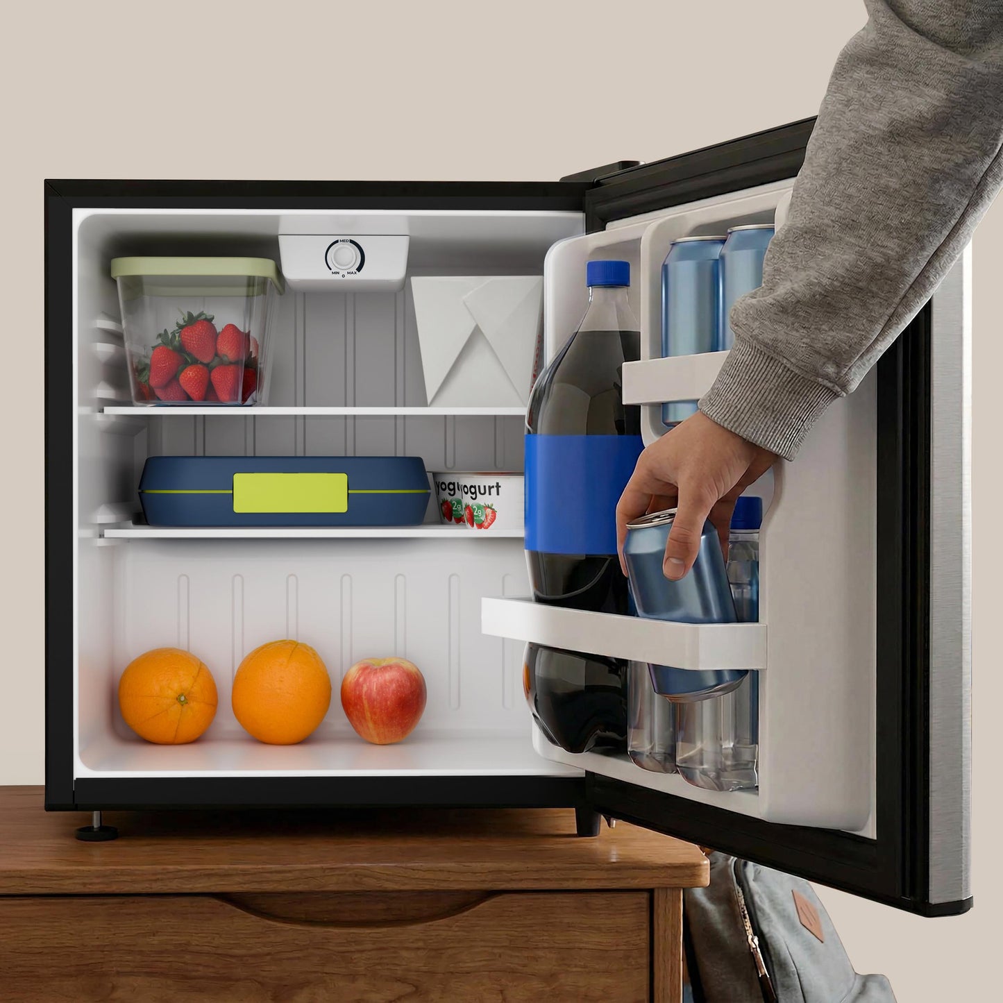 Avanti AVAR16F3S Avanti 1.6 Cu. Ft. Compact Refrigerator With Auto-Defrost, In Stainless (Avar16F3S)