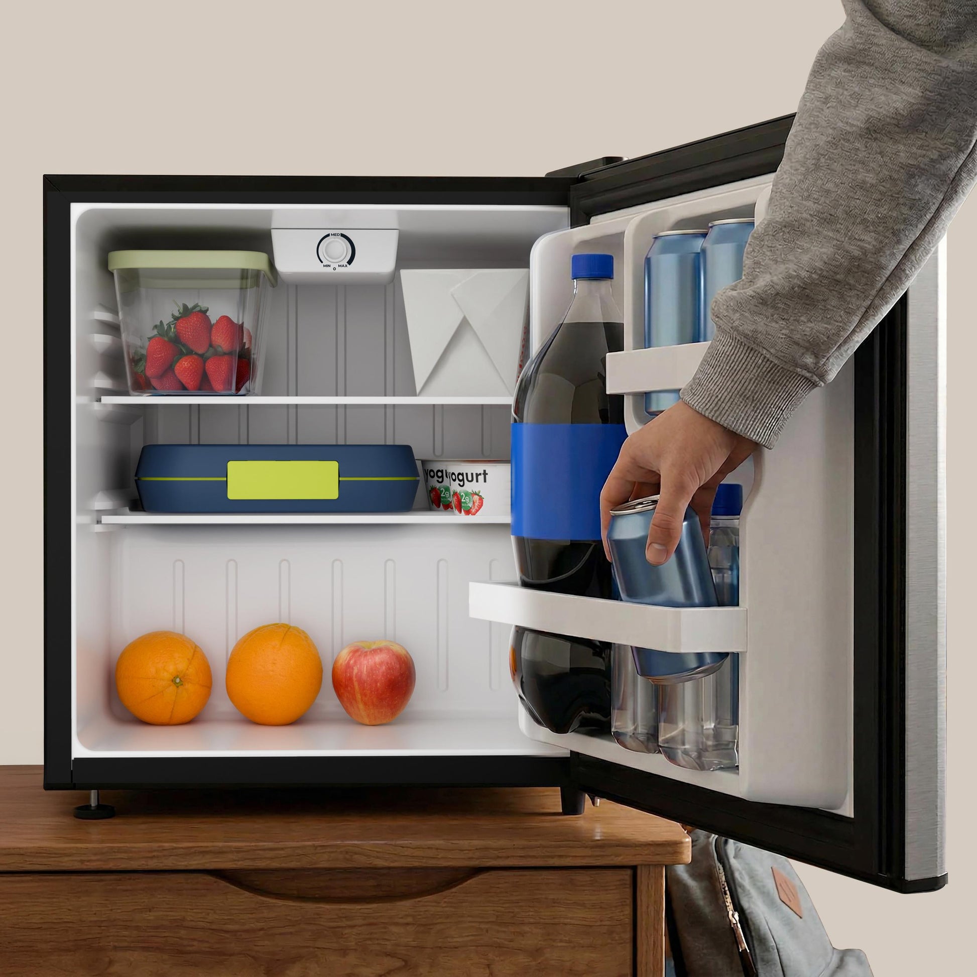 Avanti AVAR16F3S Avanti 1.6 Cu. Ft. Compact Refrigerator With Auto-Defrost, In Stainless (Avar16F3S)