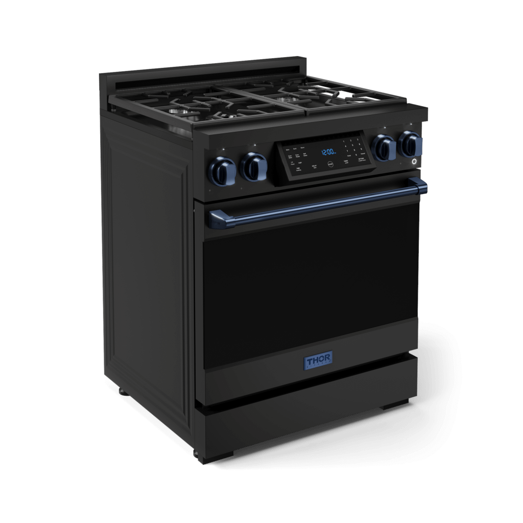 Thor Kitchen RSG30BLPBLU 30 Inch Professional Lp Range With Tilt Panel Touch Control In Matte Black/Blue Gordon Ramsay Series - Rsg30Blp-Blu