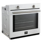 Forno FBOEL137030WHT Forno Vomero 30-Inch Wall Oven, White, 5 Cu.Ft Capacity, 3550 Watts Convection, Mechanical Controls, Manuel Steam Clean