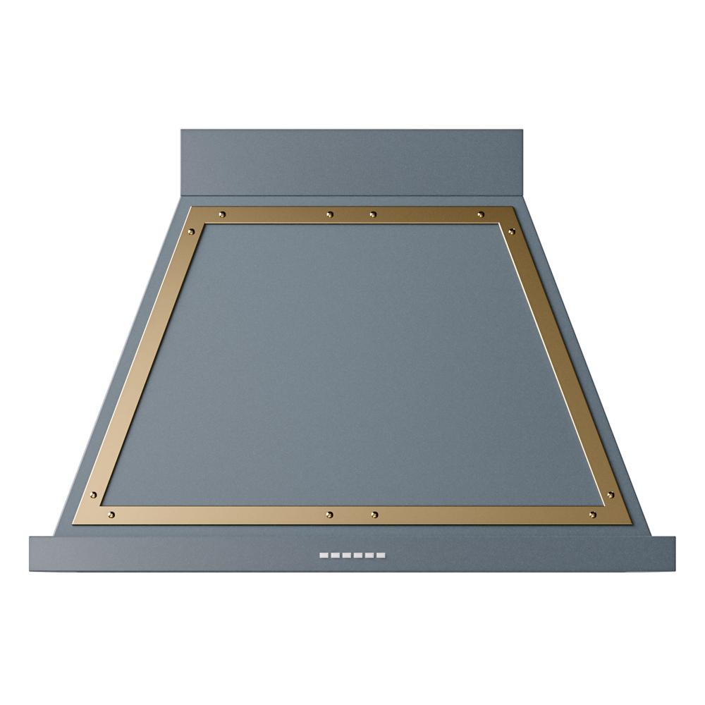 Ilve UANB36BGG Ilve Uanb36Bgg Nostalgie Ii Noblesse 36 Inch Range Hood (Blue Grey, Brass)