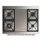 Ilve UM36FNR3RAP Ilve Um36Fnr3Rap Majestic Iii 36 Inch Dual Fuel Range With 6 Black Brass Burners And Griddle, Dual Function Burner Up To 25,000 Btu (Triple Glass Door, Ral, Copper, Natural Gas)