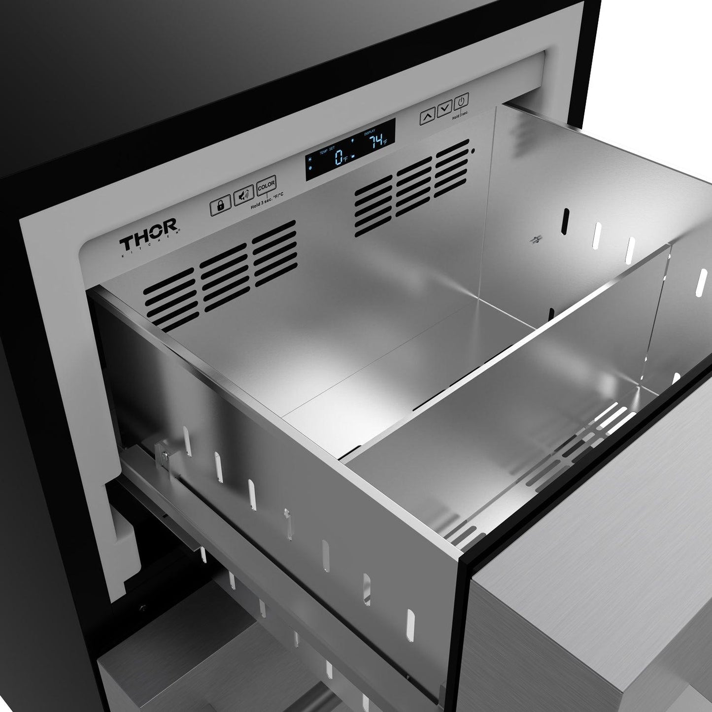 Thor Kitchen RZ24U 24 Inch Undercounter Built-In / Freestanding Drawer Freezer - Stainless Steel Gordon Ramsay Series
