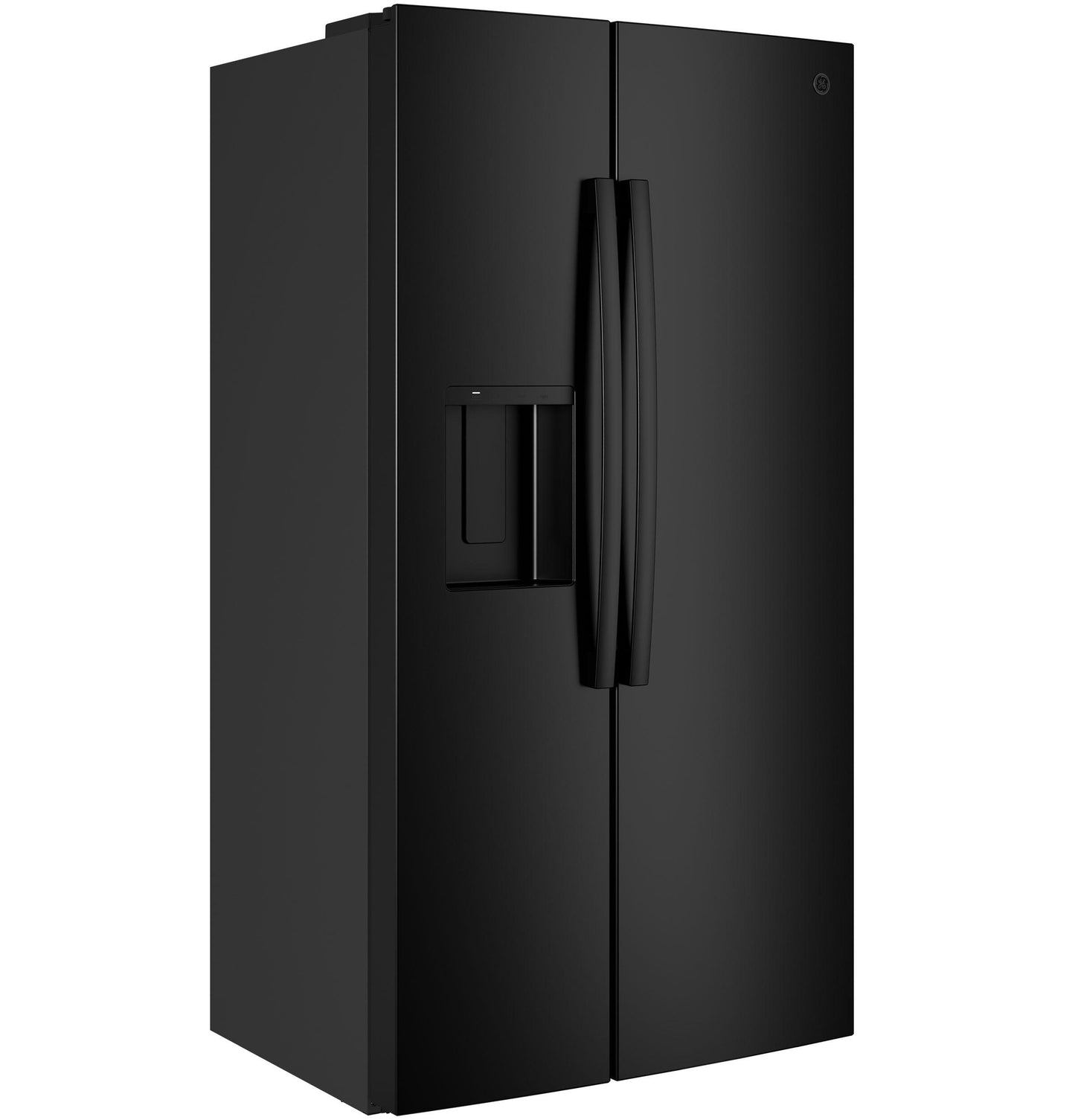 Ge Appliances GZE24NGYBB Ge® Energy Star® 23.6 Cu. Ft. Counter-Depth Side-By-Side Refrigerator With Extra Tall Dispenser And In-Door Icemaker