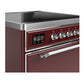 Ilve UMIB30QNR3BUC Ilve Umib30Qnr3Buc Majestic Iii 30 Inch Induction Range With 4 Elements, 4 Cu. Ft. Oven Capacity (Solid Door, Burgundy, Chrome)